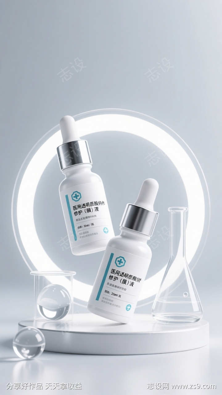 简约美妆产品海报背景