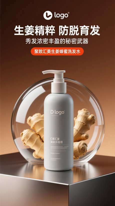 生姜洗发水海报_AI图片下载_dpmpp_2m采样_720X1280像素-背景,场景,海报-作品编号:2025110616151921-志˙设͵网
