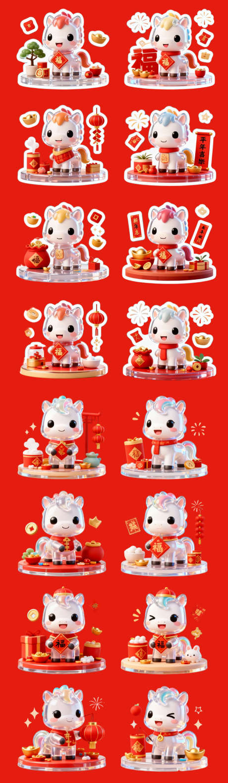 马年卡通立体贴纸_源文件下载_PSD格式_1080X3707像素-立体,卡通,马年-作品编号:2025110617276616-志͵设‘网