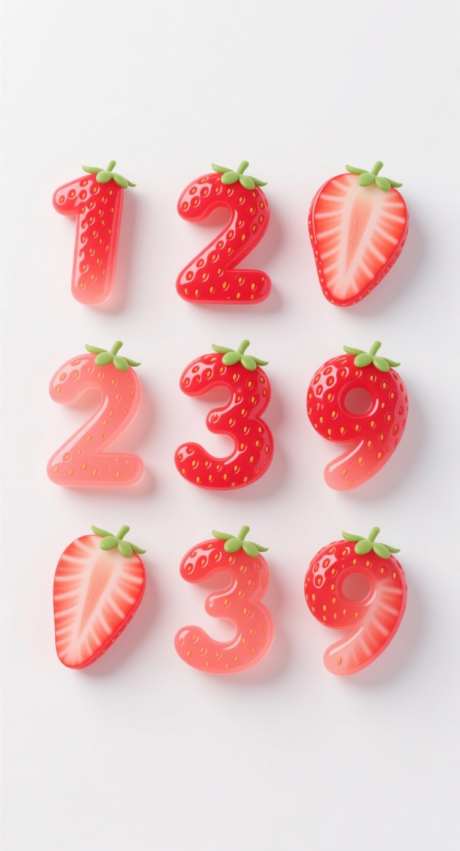 可爱风格水果草莓艺术数字_AI图片下载_采样_752X1392像素-可爱,风格,水果-作品编号:2025110718063845-志,设·网