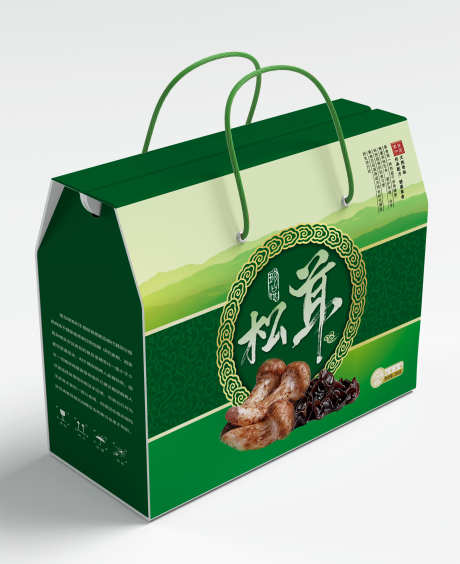 绿色农业农产品松茸菌菇礼盒包装盒设计_源文件下载_CDR格式_3000X3675像素-包装盒,礼盒,菌菇-作品编号:2025110808422278-志˯设·网