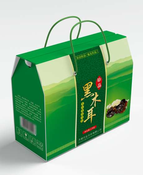 绿色农业农产品黑木耳礼盒包装盒设计_源文件下载_CDR格式_3000X3675像素-设计,包装盒,礼盒-作品编号:2025110808467259-志′设·网