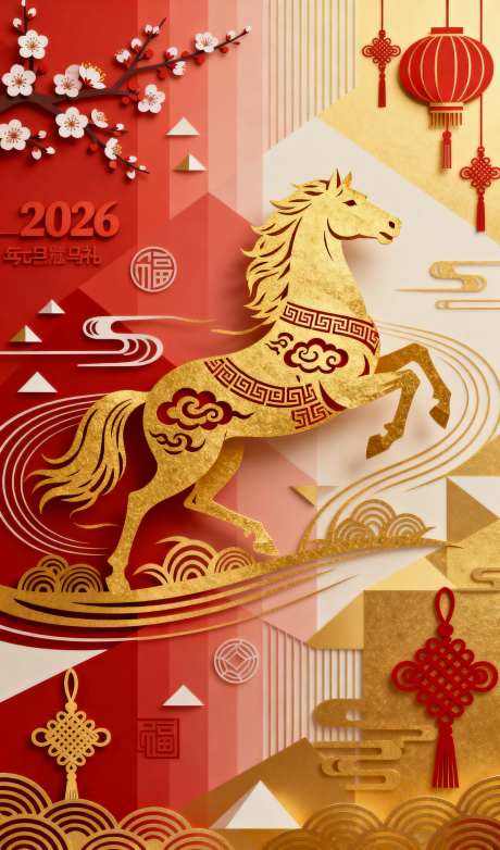 马年剪纸新年海报_AI图片下载_采样_1152X2048像素-剪纸,灯笼,马年-作品编号:2025110921323666-志˲͓͕͔͐͑͗ٚٛٙ设˜网