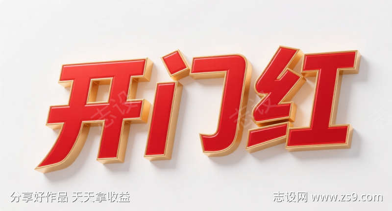 开门红艺术字