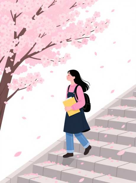 粉色樱花风格插画_AI图片下载_采样_880X1184像素-风格,小女孩,插画-作品编号:2025111109505155-志,设˓网