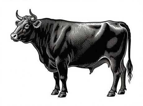 铜版雕刻牛线稿_AI图片下载_采样_1184X880像素-线稿,铜版,雕刻-作品编号:2025111316153913-志‘设ˈ̹网