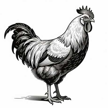 铜版雕刻鸡线稿_AI图片下载_采样_1024X1024像素-线稿,铜版,雕刻-作品编号:2025111316089215-志ˈ̹设˘网