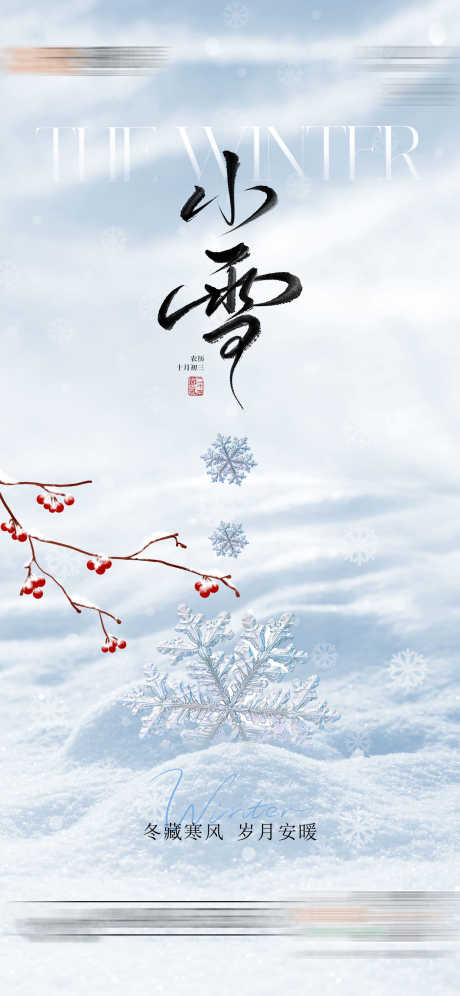 地产小雪节气海报_源文件下载_PSD格式_1242X2688像素-海报,地产,节气-作品编号:2025111116379036-志͵设·网