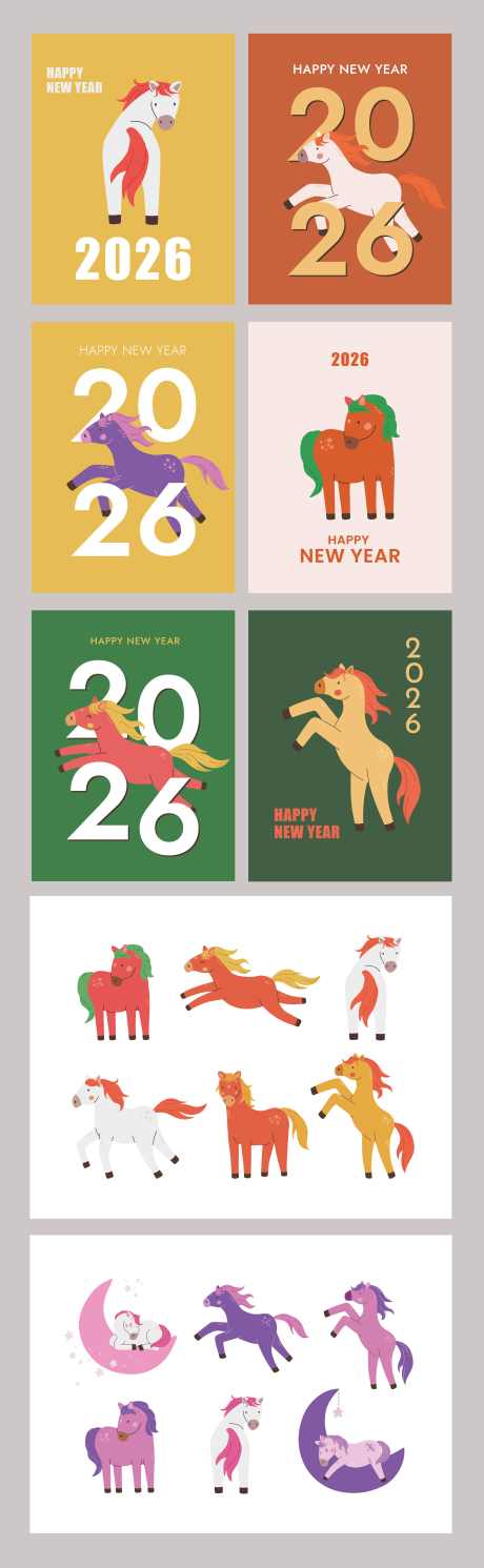 2026年马年IP卡通设计_源文件下载_AI格式_3672X11903像素-系列,贴纸,卡通-作品编号:2025111213564161-志ˉ设ˆ网