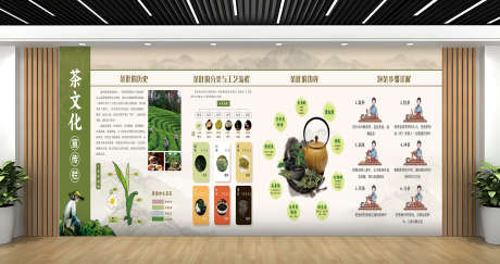 新中式茶叶文化宣传栏文化墙_源文件下载_CDR格式_3000X1586像素-宣传栏,茶文化,茶叶-作品编号:2025111417135838-志·设˯网