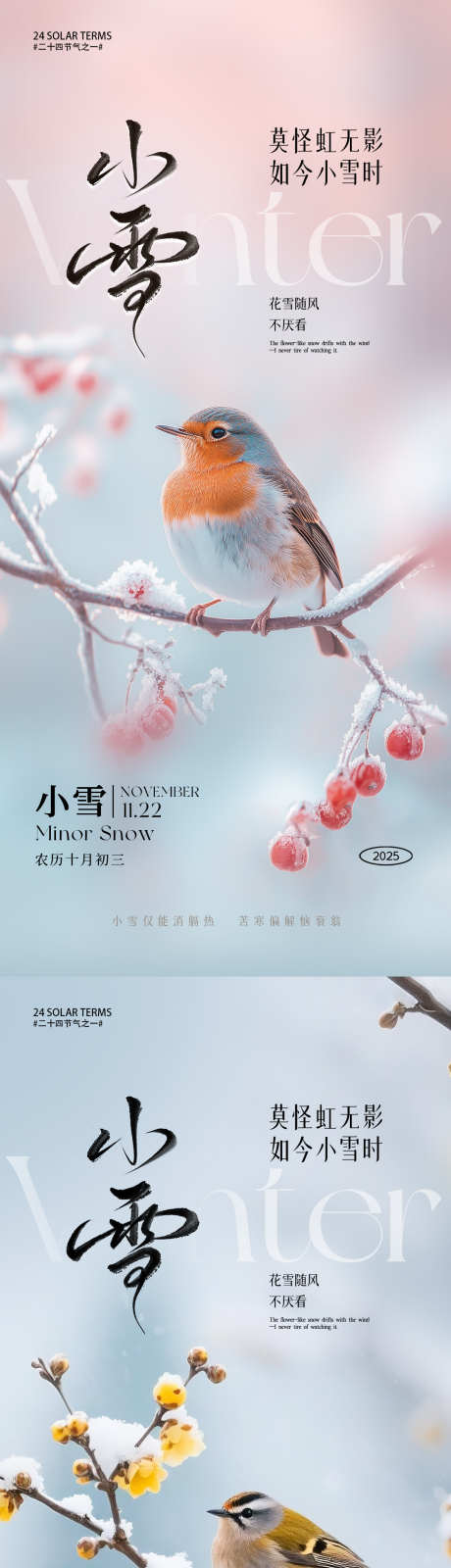 小雪节气海报_源文件下载_PSD格式_1080X4680像素-枝头,鸟,冬季-作品编号:2025111417213469-志˓设·网