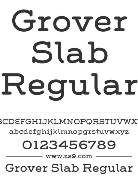 Grover Slab Regular_字体下载_格式_英文_常规_免费商用-Grover,圆润,可爱-作品编号:2025111513558402-志˙设˜网