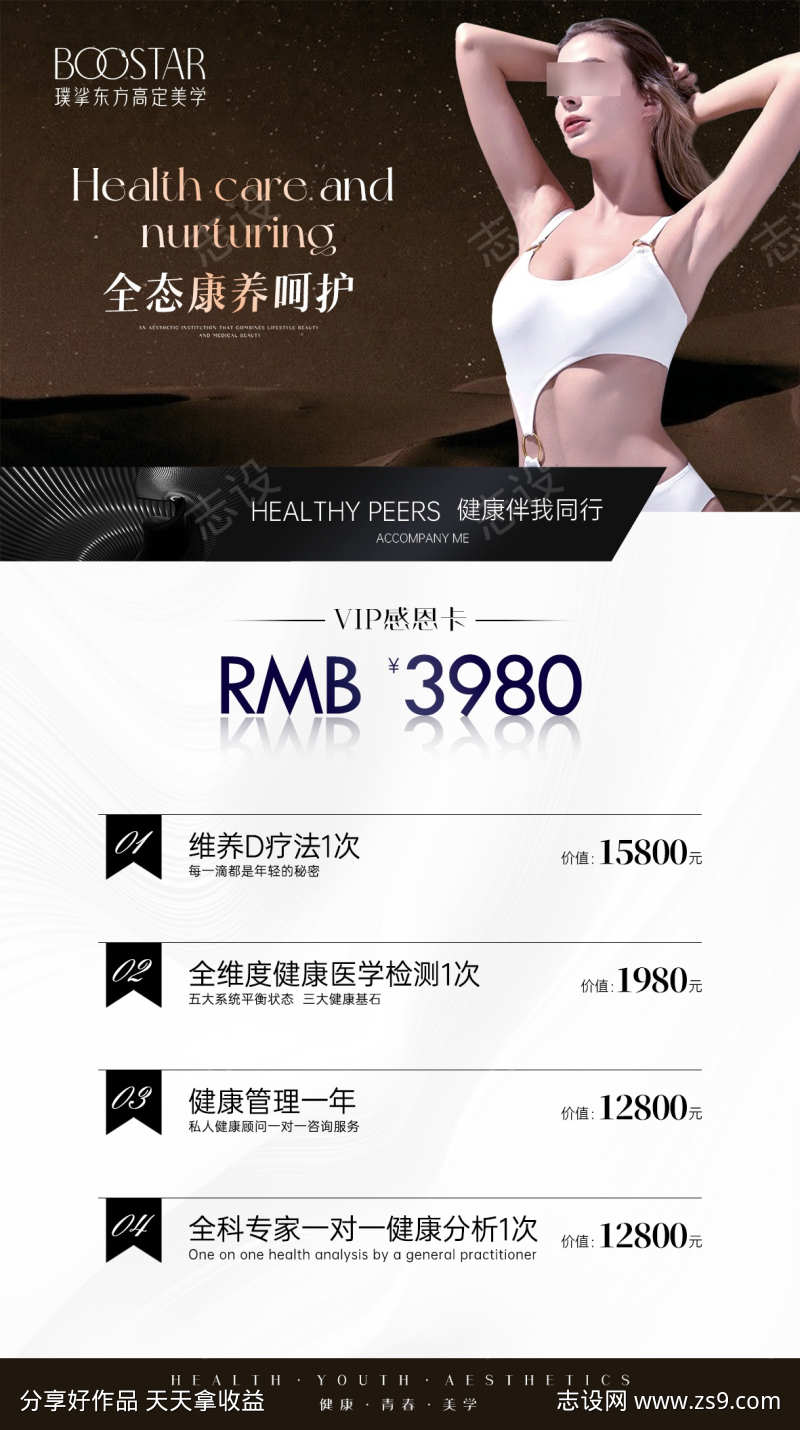 医美体雕价格表海报
