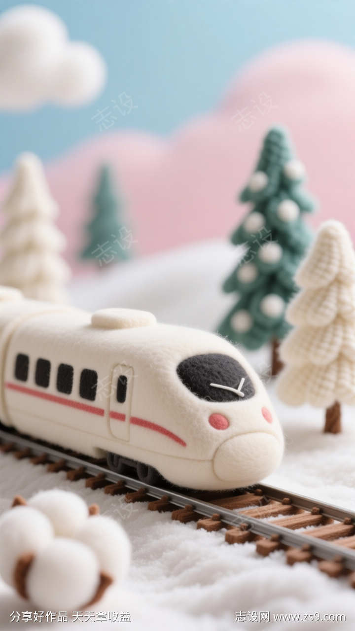 小雪节气毛绒图