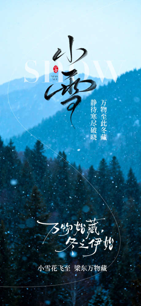 小雪节气海报_源文件下载_PSD格式_1080X2340像素-节气,小雪,冬天-作品编号:2025111813257335-志‘设ˉ网