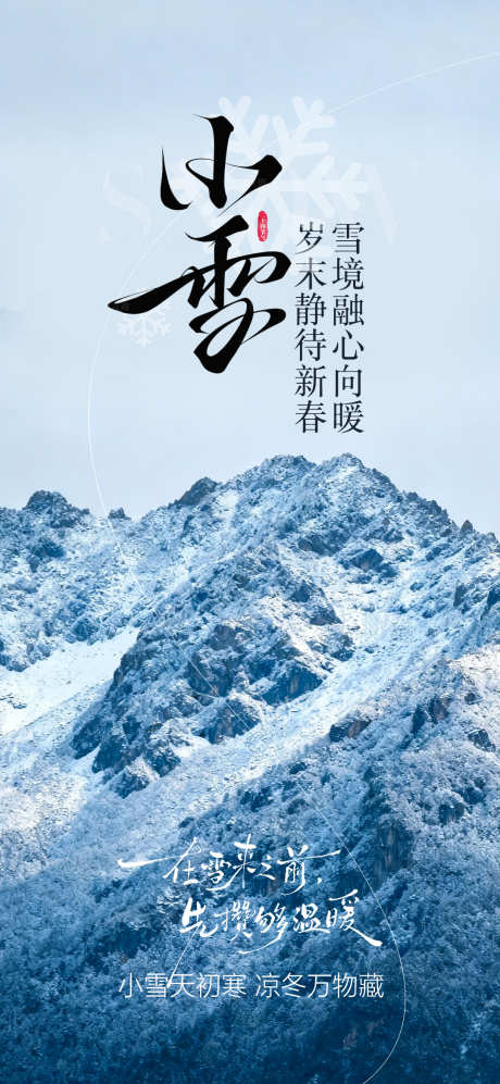小雪节气海报_源文件下载_PSD格式_1080X2340像素-小雪,节气,雪花-作品编号:2025111910204389-志˯设‘网