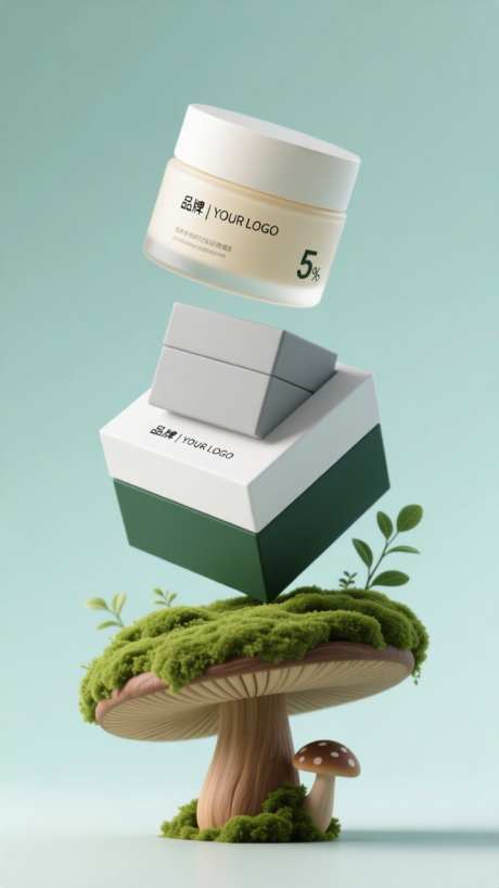 美妆面霜创意海报