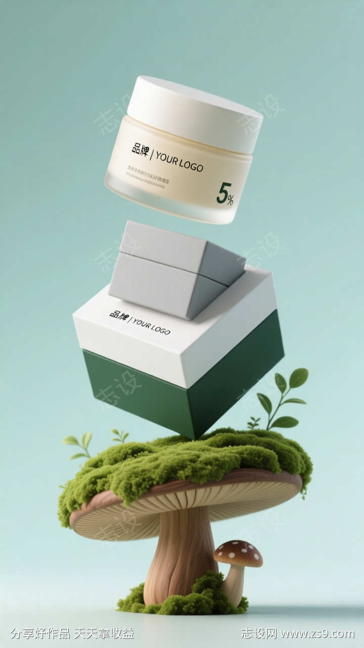 美妆面霜创意海报