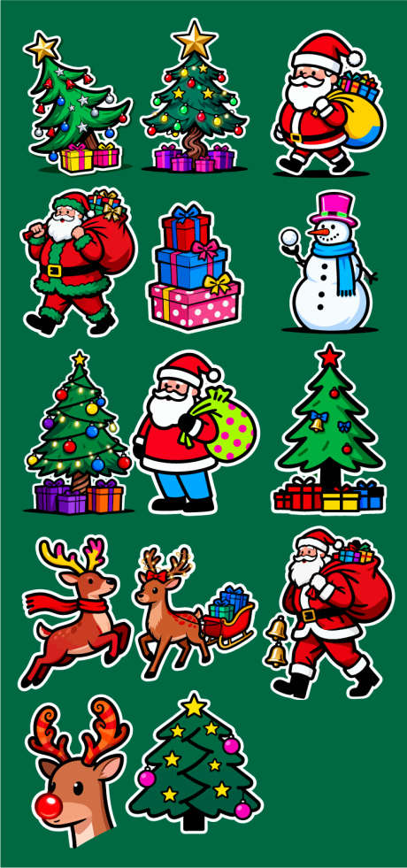 圣诞贴纸手举牌_源文件下载_AI格式_751X1601像素-插画,卡通,礼物-作品编号:2025111911588286-志˰设˜网