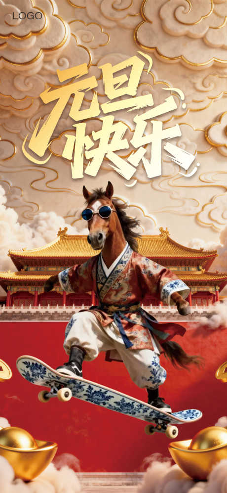 2026马年春节海报源文件228_源文件下载_PSD格式_2000X4333像素-创意,酷炫,建筑-作品编号:2025112408589764-志ˇ设′网