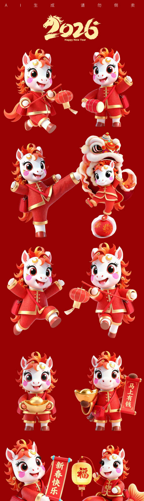 2026马年IP设计_源文件下载_PSD格式_1460X7010像素-新春,AI,贴纸-作品编号:2025112215366690-志ˉ设˘网