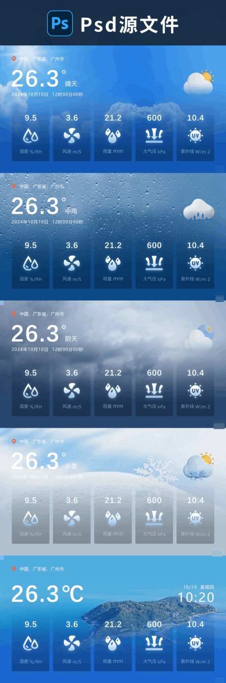天气可视化大屏_源文件下载_PSD格式_1024X3085像素-天气,可视化,界面-作品编号:2025112513134248-志˒设˜网