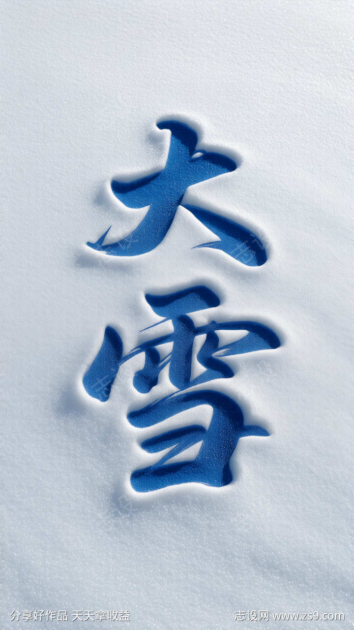 大雪节气海报背景