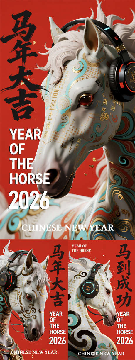 2026马年海报_源文件下载_PSD格式_1080X2884像素-马年,海报,新年-作品编号:2025120216001819-志`设˙网