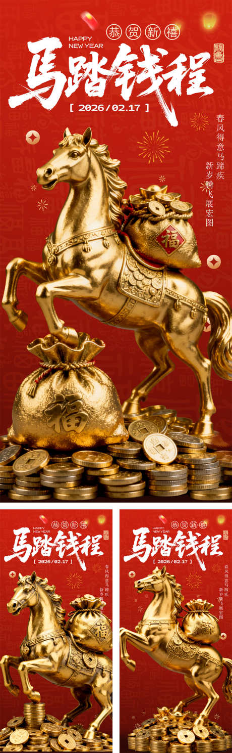 马年新年创意海报_源文件下载_PSD格式_1200X3885像素-创意,发财,福袋-作品编号:2025120310238883-志ˆ设‛ۛ网
