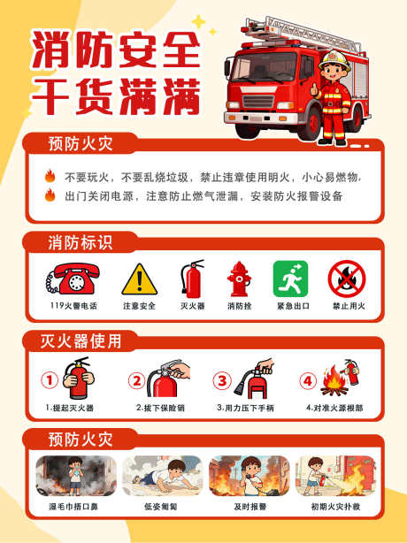 消防安全知识宣传教育_源文件下载_PSD格式_1295X1729像素-标识,消防车,火灾-作品编号:2025120313294741-志ˉ设,网