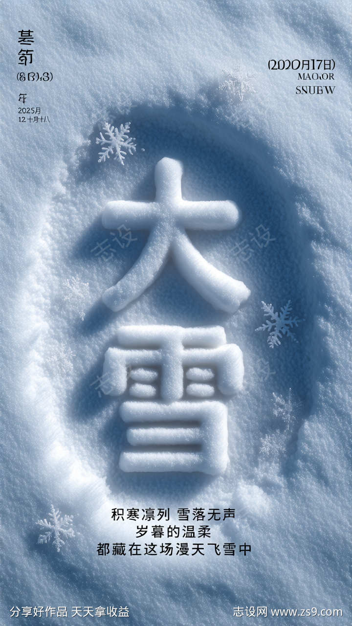 大雪节气主题海报