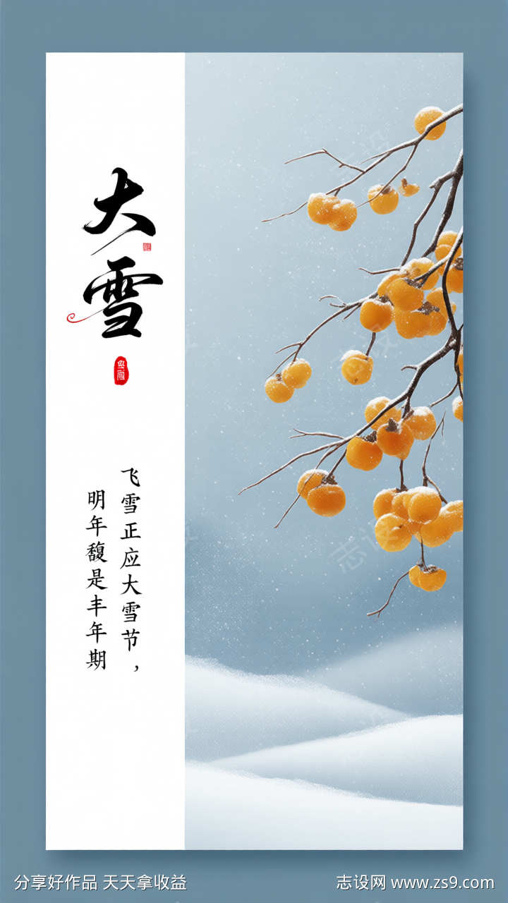大雪海报设计