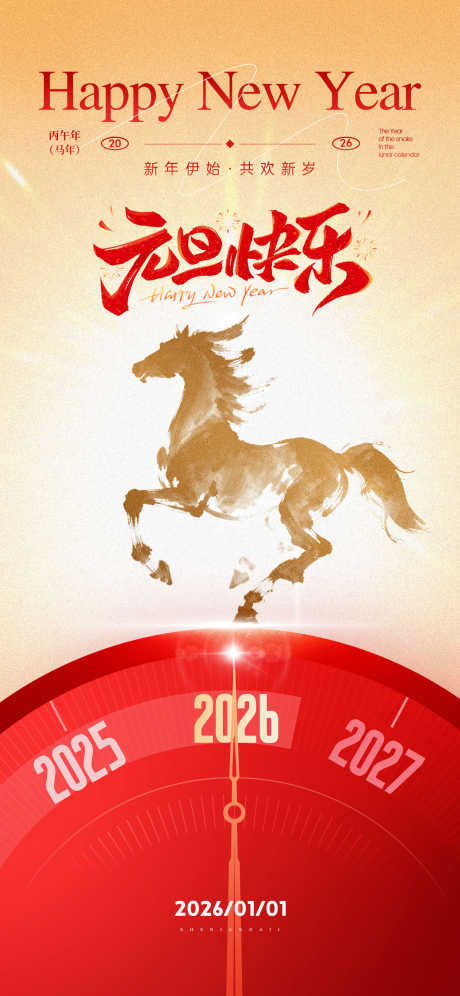 新年元旦节日海报_源文件下载_PSD格式_1500X3249像素-传统,新年,马年-作品编号:2025120714514020-志ˈ̹设ˆ网