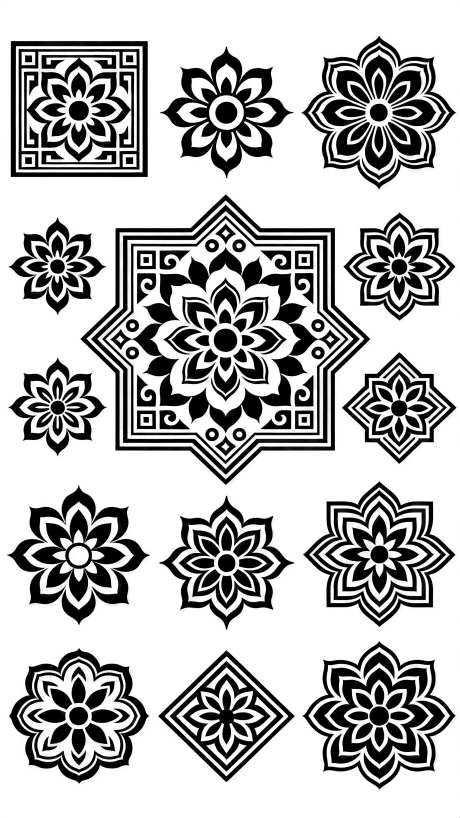 中国传统纹样海娜图案