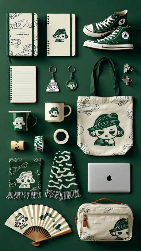 潮流复古风格IP形象文创产品