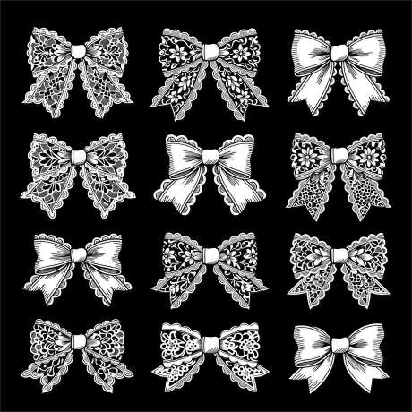 12个各种不同类型蕾丝花边蝴蝶结_AI图片下载_euler采样_4096X4096像素-花边,蝴蝶结,矢量-作品编号:2025121513325170-志’设’网