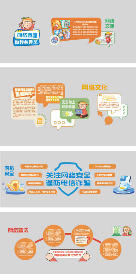 社区网络文明网络安全文化墙
