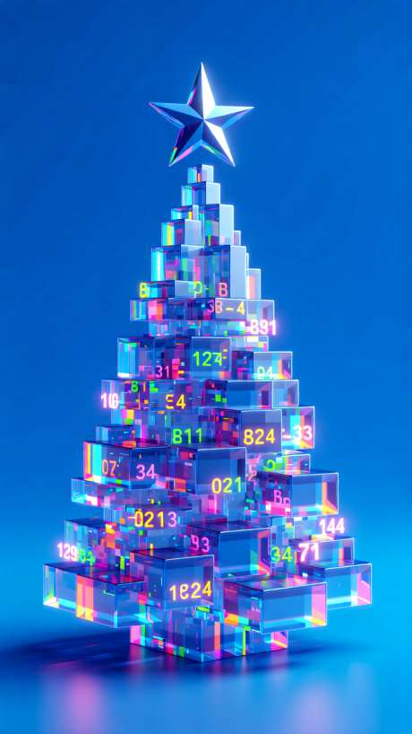 虚拟电子圣诞树海报