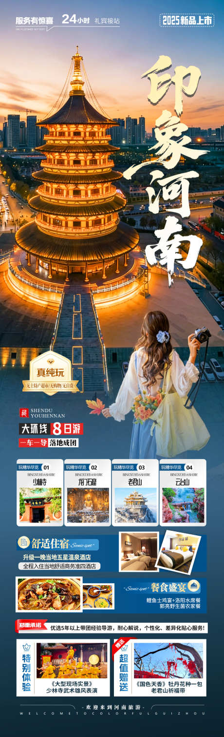 印象河南旅游海报_源文件下载_PSD格式_1280X4200像素-应天门,龙门石窟,老君山-作品编号:2025122110597596-志ˆ设˱网