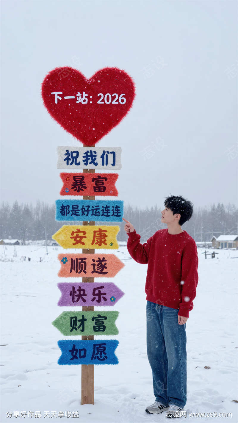 红色心形毛绒绒装饰标牌