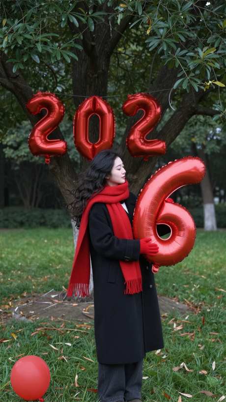 迎接新年的喜庆氛围节日装饰海报