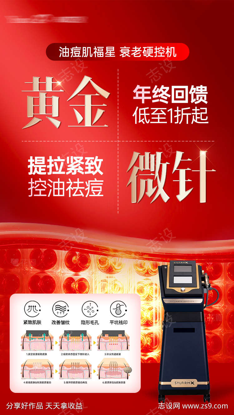 黄金微针海报