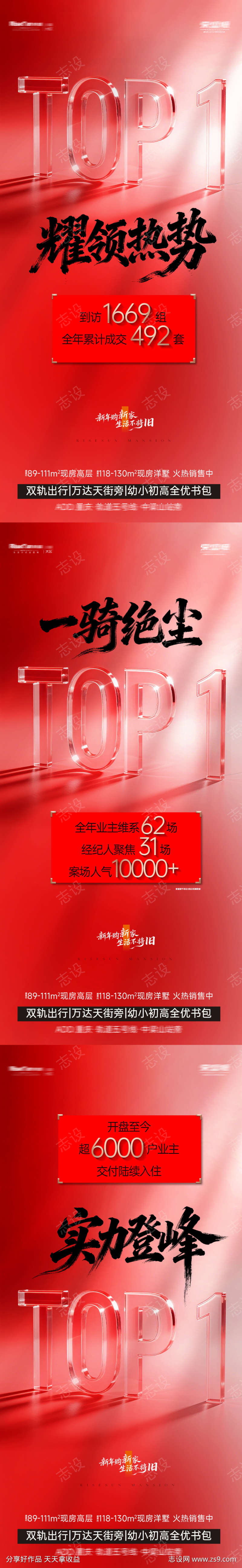 地产TOP1系列海报
