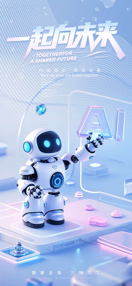 AI未来机器人科技海报_源文件下载_PSD格式_1242X2688像素-AI,机器人,未来-作品编号:2026010402920113-志ˆ设‛ۛ网