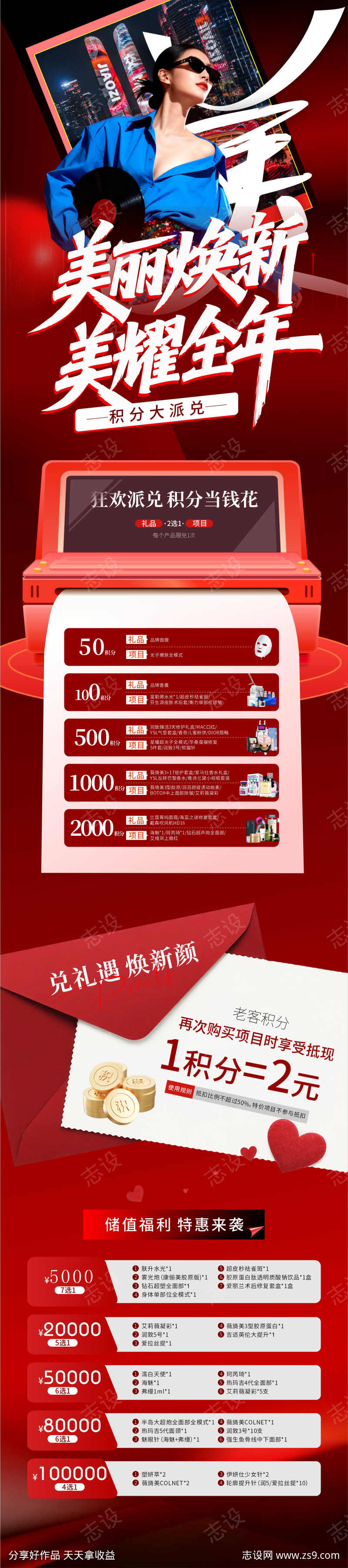 医美积分兑换海报