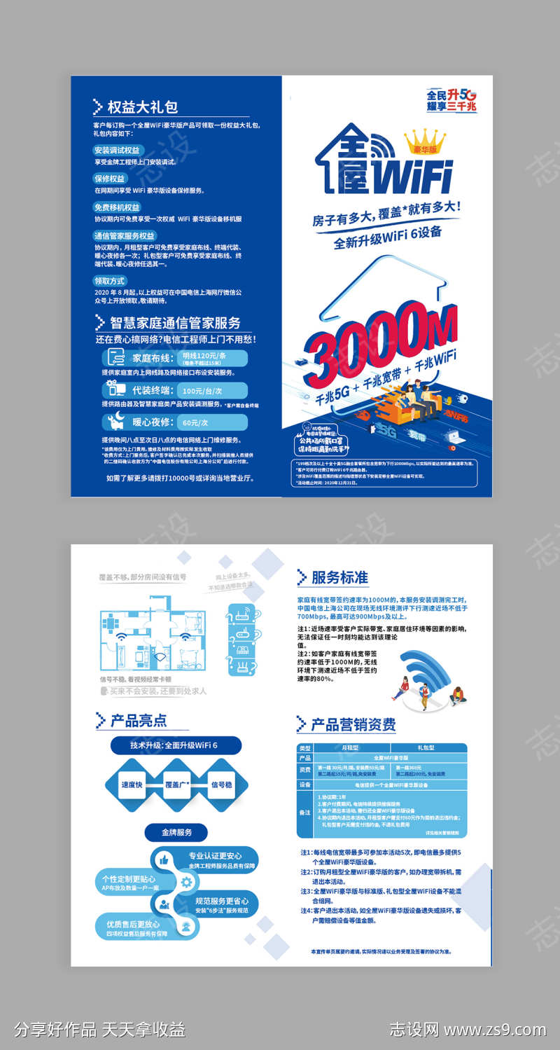 全屋WiFi5G信号二折页