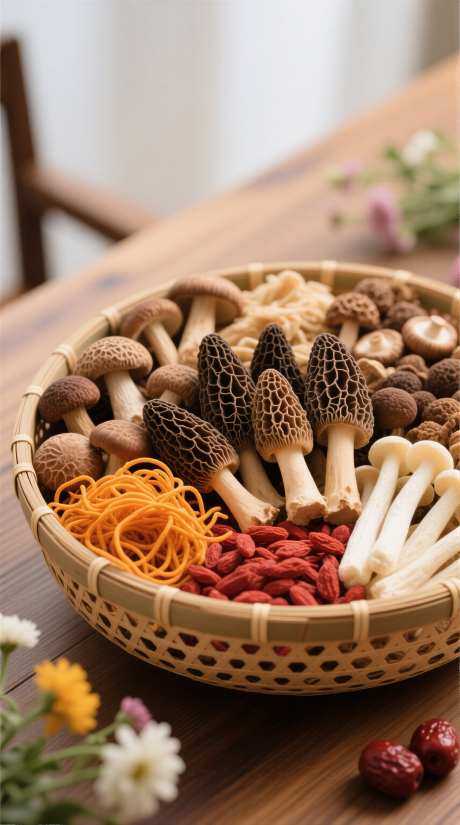 竹编篮子里的菌菇_AI图片下载_采样_2284X4094像素-篮子,食材,自然-作品编号:2025083109024338-志·设ˈ̹网