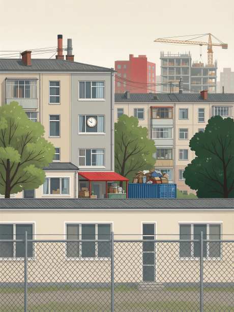 风格柔和城市居民区插画_AI图片下载_采样_3072X4096像素-居住区,插画,城市居民-作品编号:2026010810225386-志˒设˰网