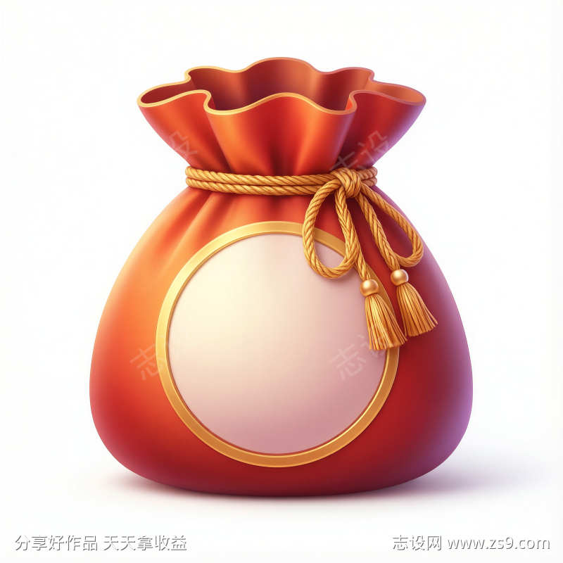 春节福袋插画元素