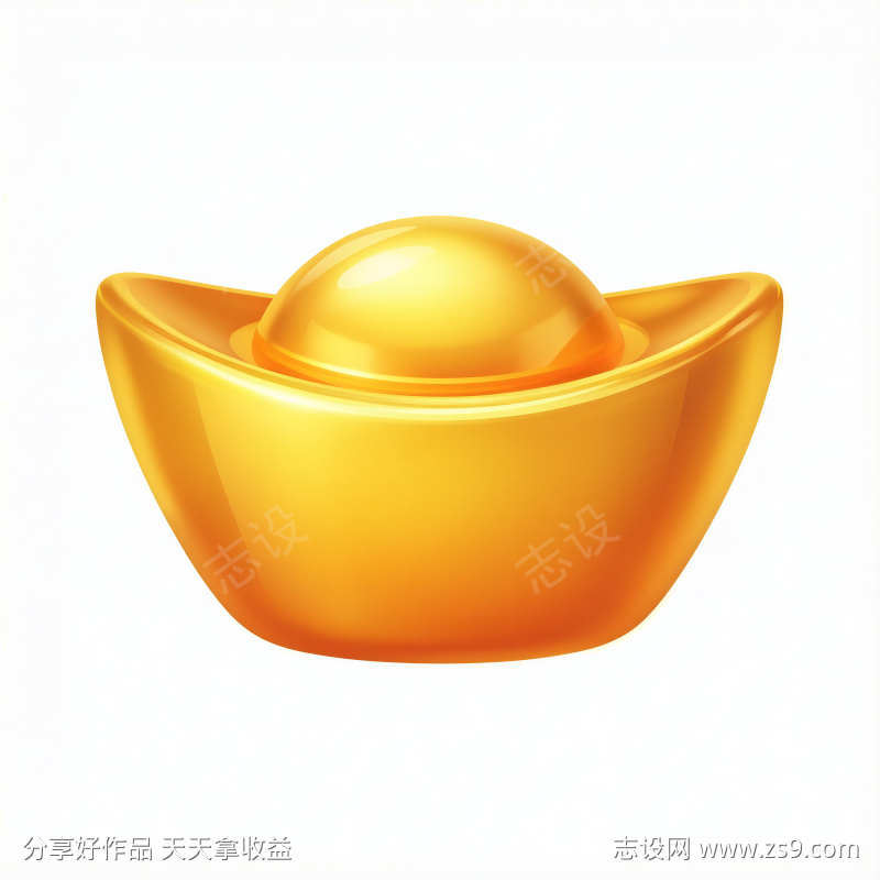 春节金元宝插画元素